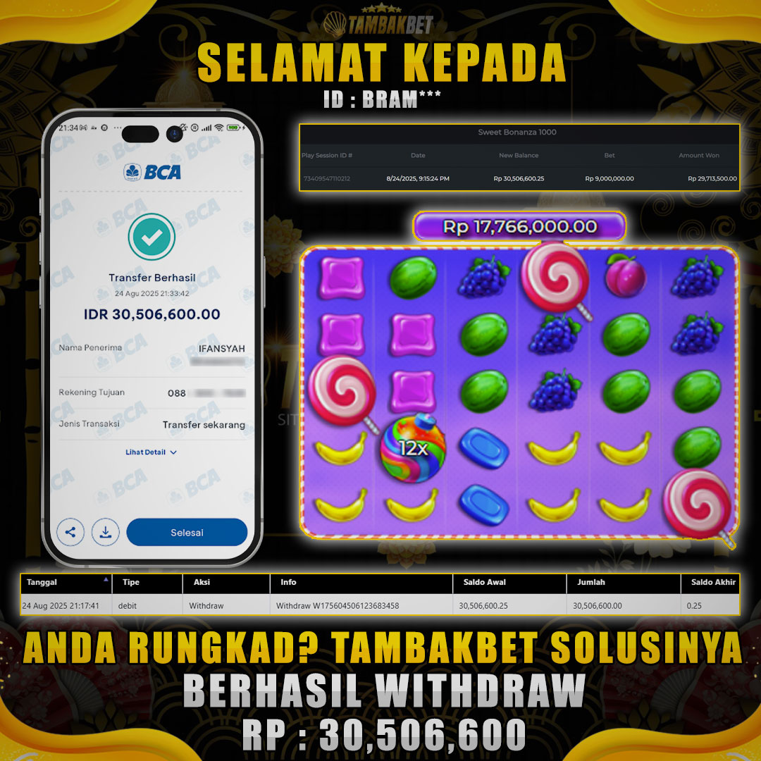 HASIL MANIS MAIN DI SWEET BONANZA 1000