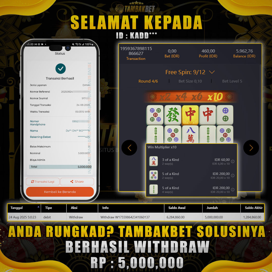 MAINKAN MAHJONG WAYS HARI INI DI TAMBAKBET
