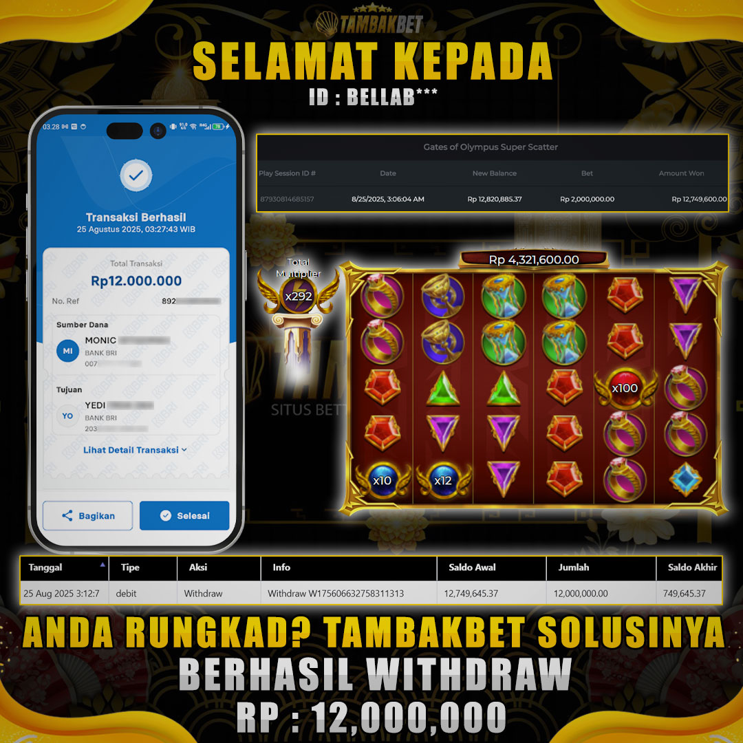 BUKTI JACKPOT BERMAIN DI GAME GATES OF OLYMPUS SUPER SCATTER