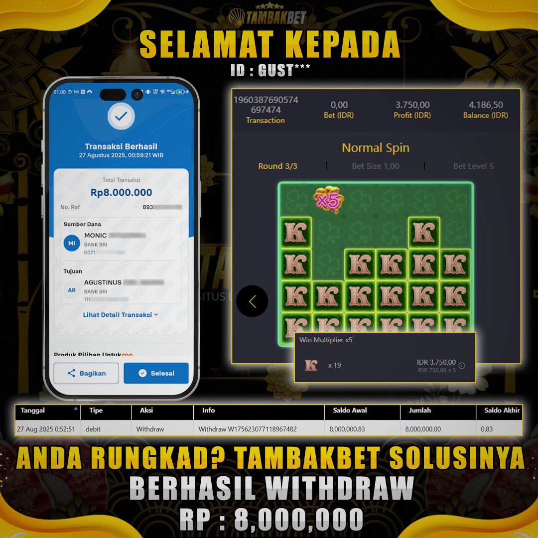 JACKPOT BERMAIN GAME LUCKY CLOVER RICHES