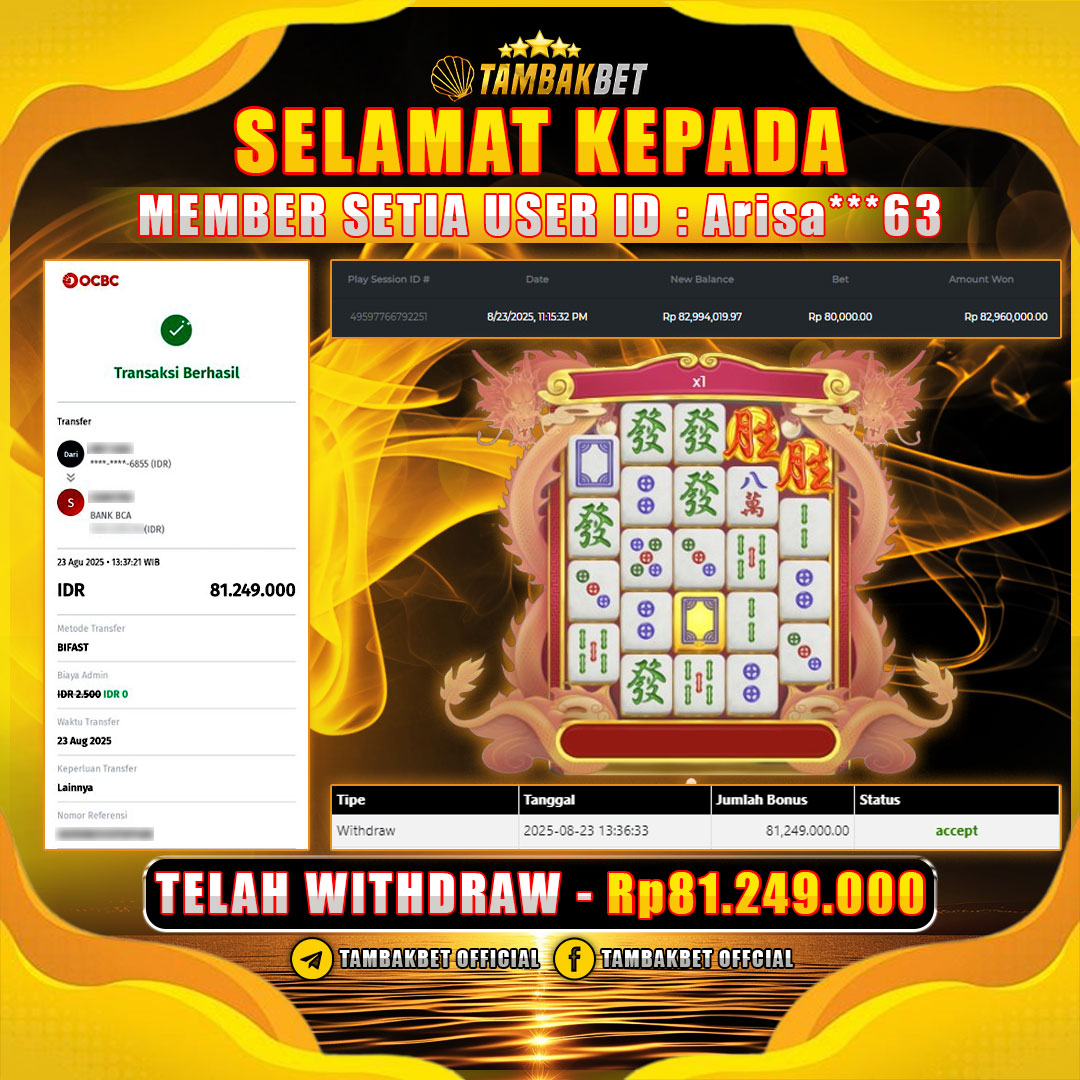 BUKTI JACKPOT MAIN DI MAHJONG WINS 3
