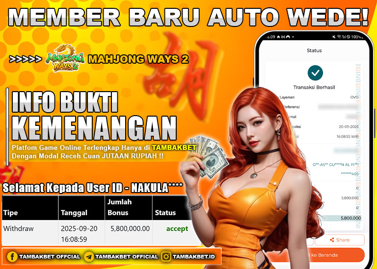 BUKTI JACKPOT GAME MAHJONG WAYS 2