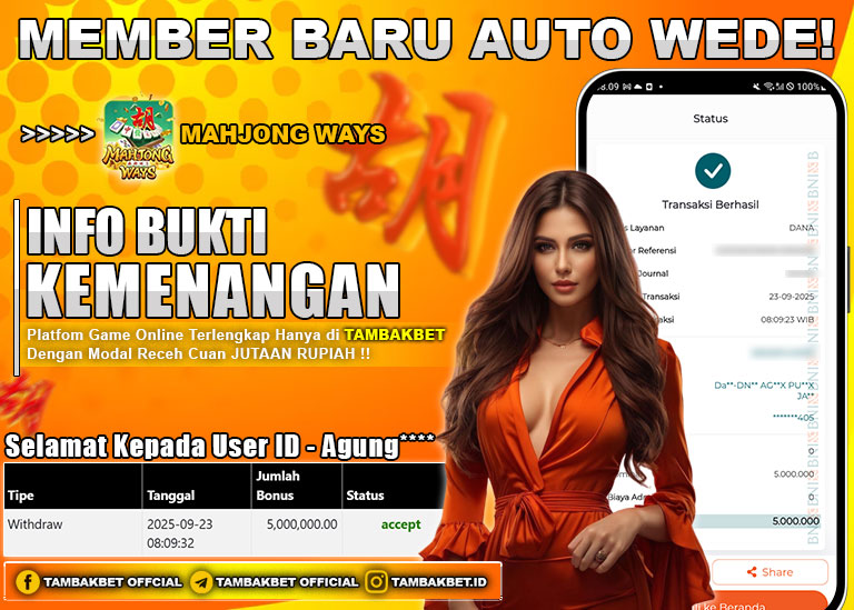 BUKTI JP MEMBER TAMBAKBET PAGI INI BERMAIN DI MAHJONG WAYS