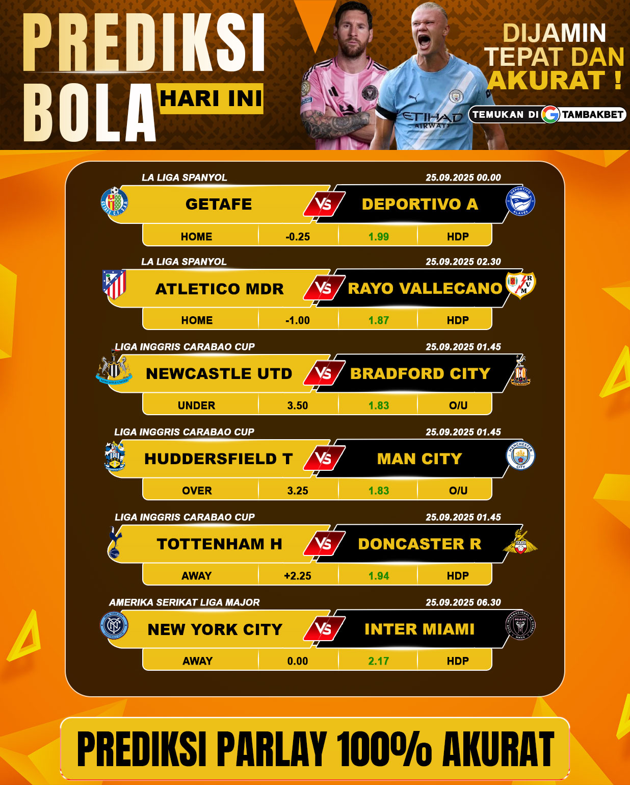PREDIKSI PARLAY TANGGAL 25 SEPTEMBER 2025 PASTI AKURAT