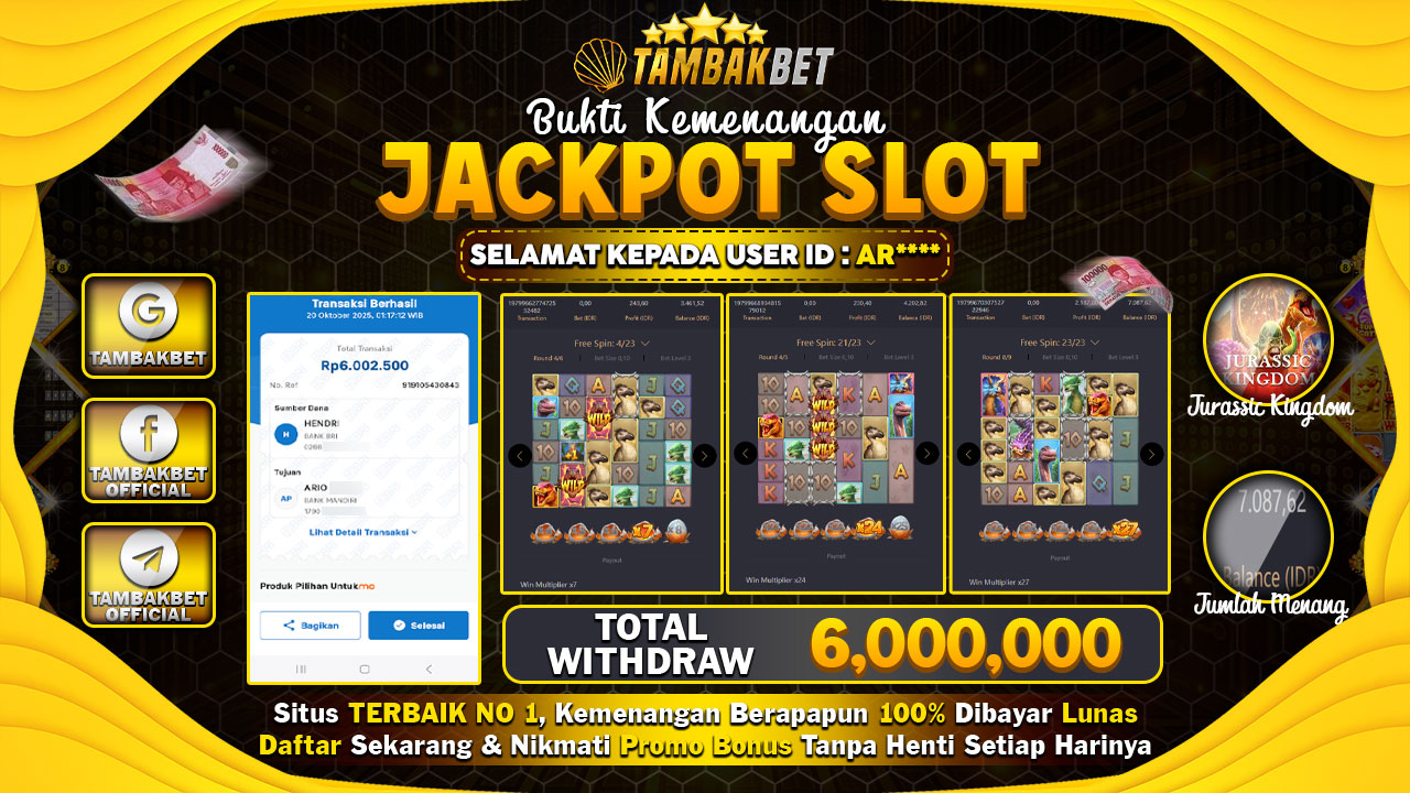 BUKTI JP BERMAIN DI TAMBAKBET TIADA 2 NYA