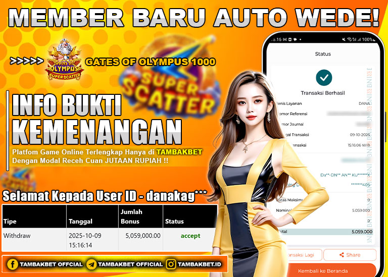 BUKTI JP MEMBER TAMBAKBET BERMAIN DI GATES OF OLYMPUS SUPER SCATTER SORE INI