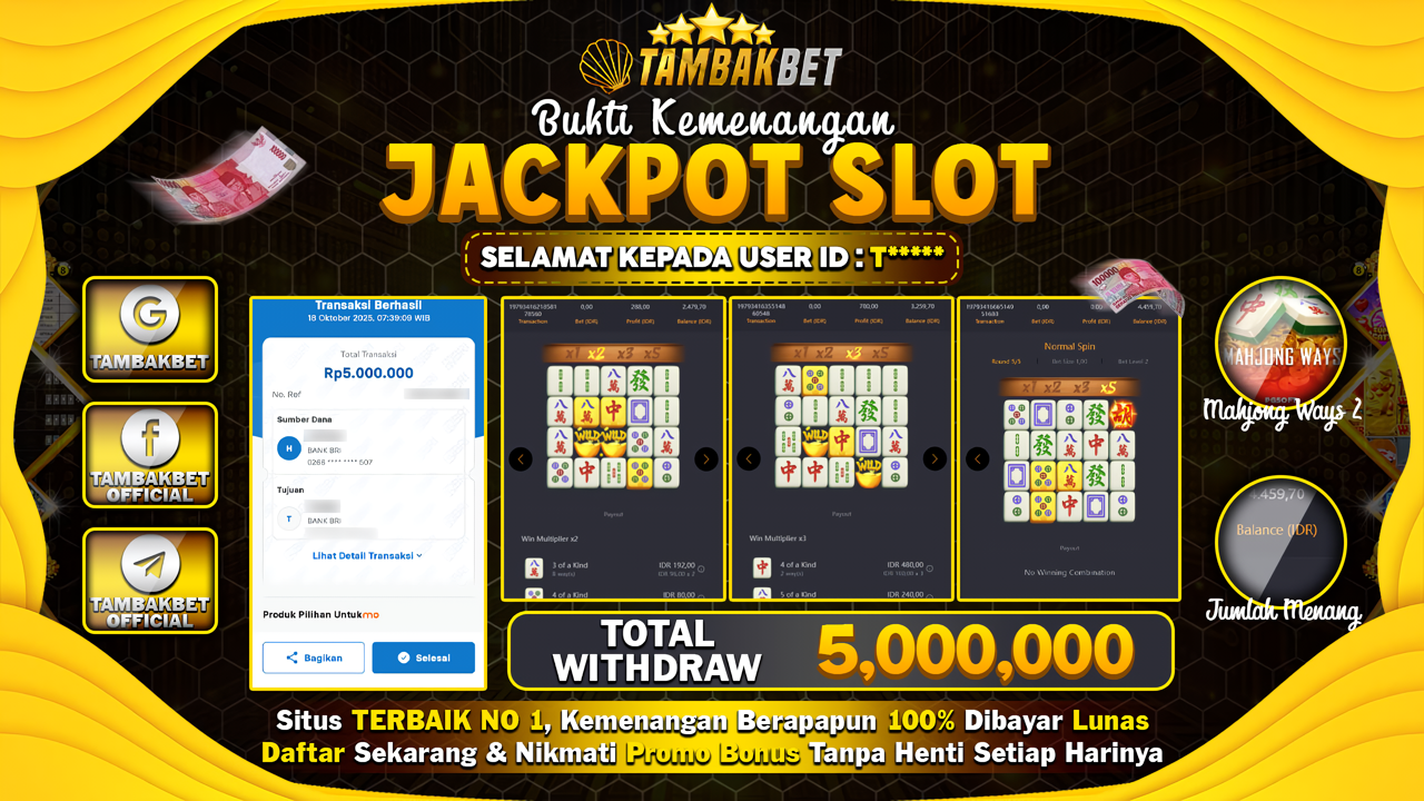 BUKTI JP BERMAIN DI GAME MAHJONG WAYS 2