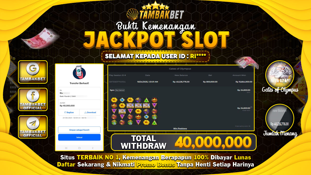 BUKTI JP DI TAMBAKBET BERMAIN DI GATES OF OLYMPUS AUTO MAXWIN