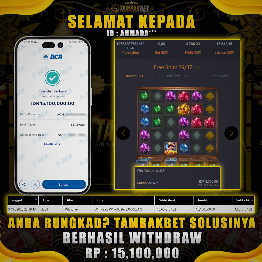 BUKTI JP MEMBER TAMBAKBET DI GAMES GEMSTONES GOLD GACOR SELALU