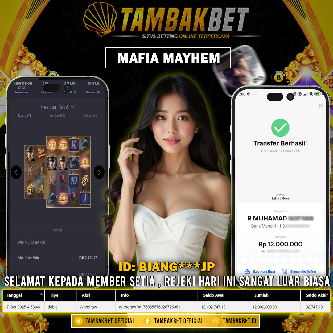 BUKTI JP HARI INI LANGSUNG DICOBA GAMES MAFIA MAYHEM