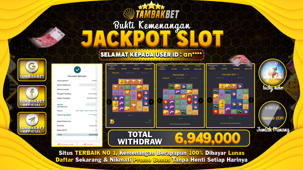 LUCKY NEKO SI KUCING MEMBAWA JACKPOT SORE INI