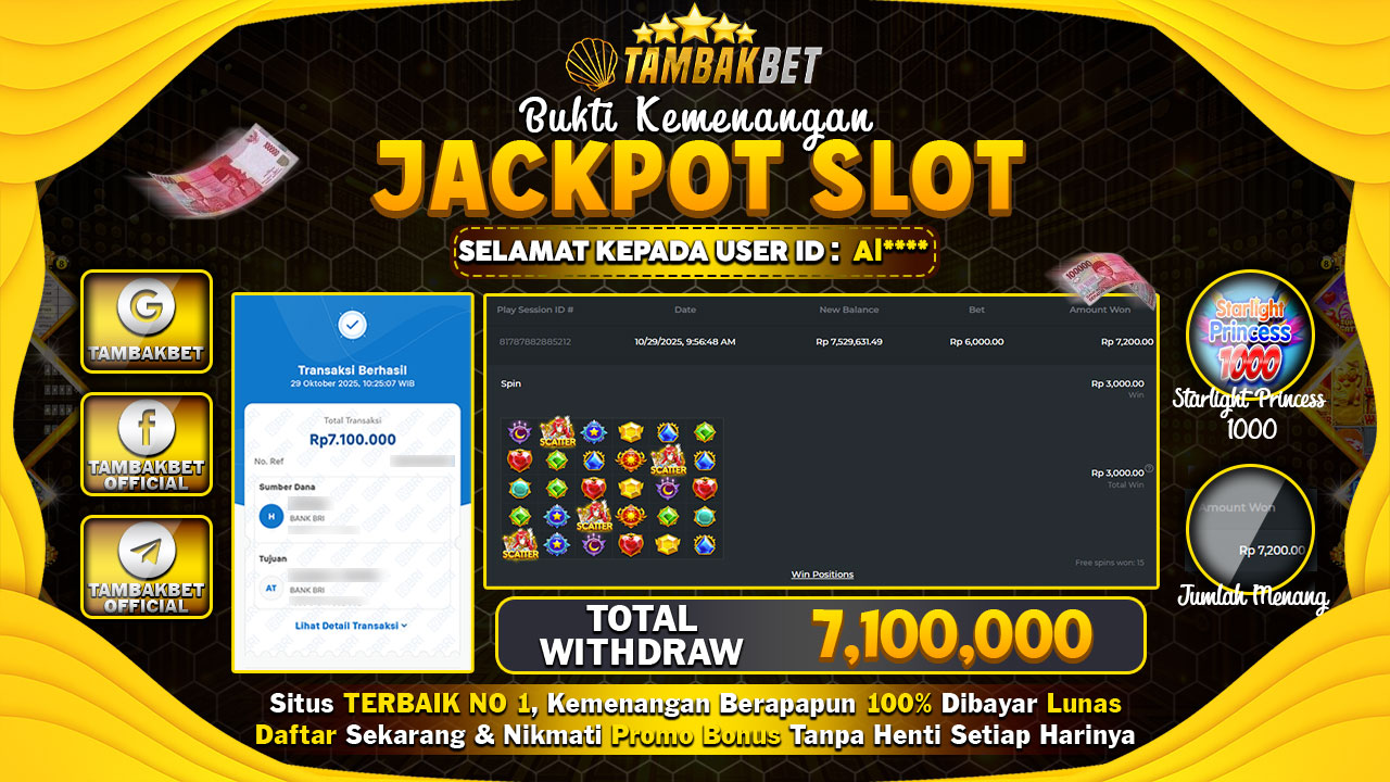 BUKTI JACKPOT MEMBER MODAL RECEH HASIL NYA BESAR
