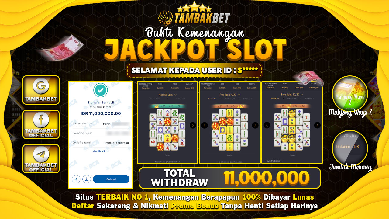 BUKTI JP BERMAIN DI GAME MAHJONG WAYS 2 BESAR HASIL NYA