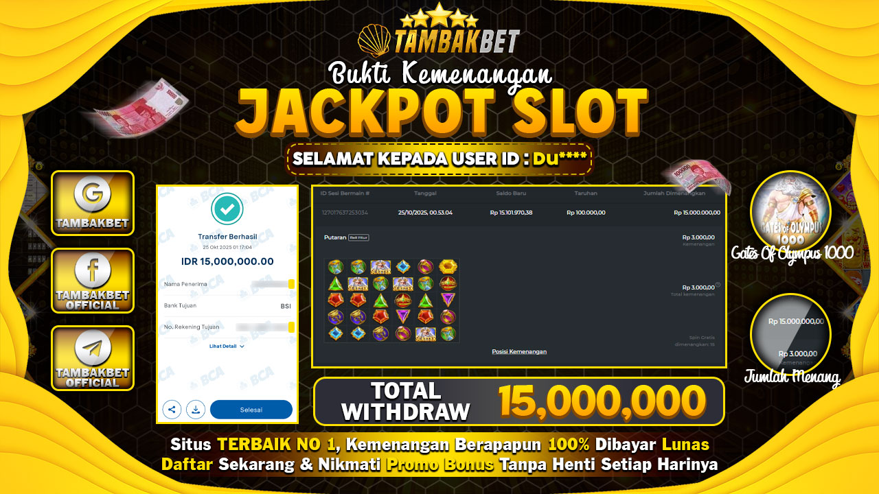 BUKTI JEACKPOT BESAR HARI INI GATES OF OLYMPUS 1000