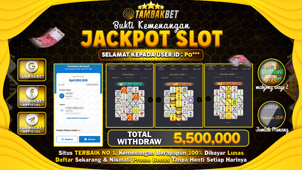 BERMAIN SEBENTAR LANGSUNG JACKPOT DI TAMBAKBET