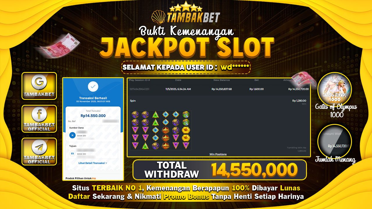 GILA HASIL JACKPOT BERMAIN DI TAMBAKBET BRO