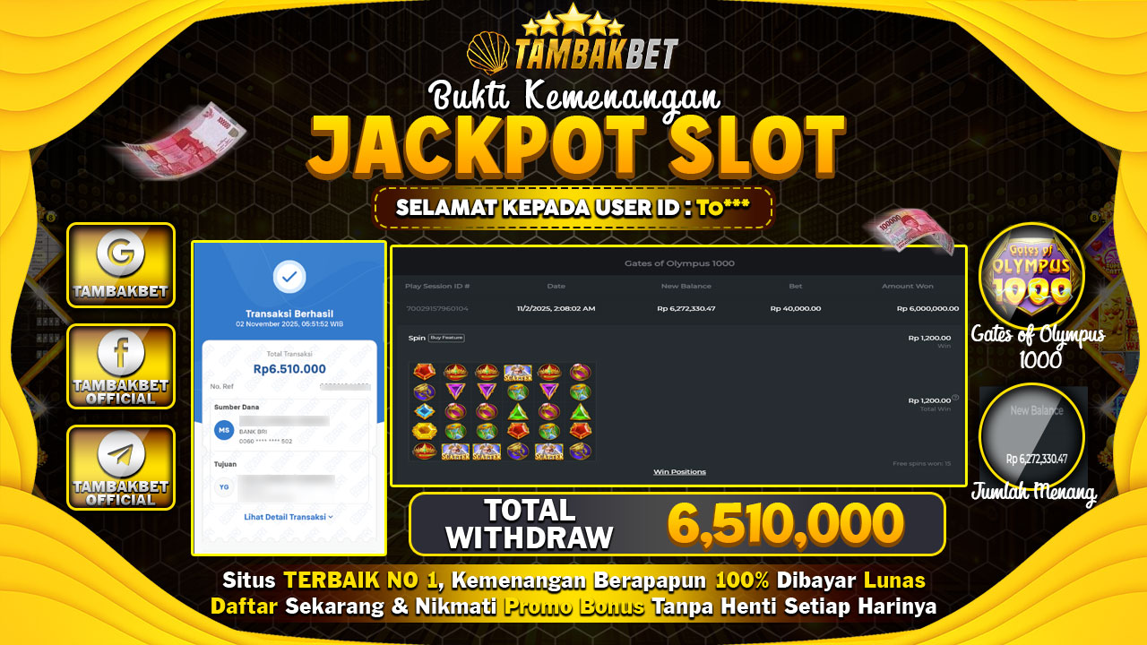 PAGI PAGI SUDAH JACKPOT AJA GUE BERMAIN DI TAMBAKBET