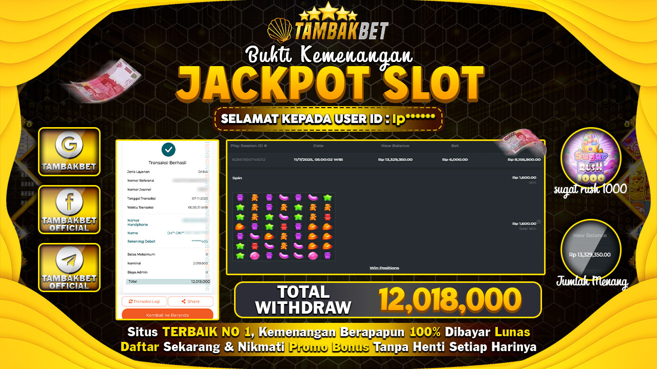 BERMAIN DI GAME SUGAR RUSH 1000 MELEDAK JACKPOT NYA